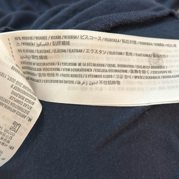 Abercrombie & Fitch round neck oversized shirt size XS/small blue long sleeve - Picture 6 of 6